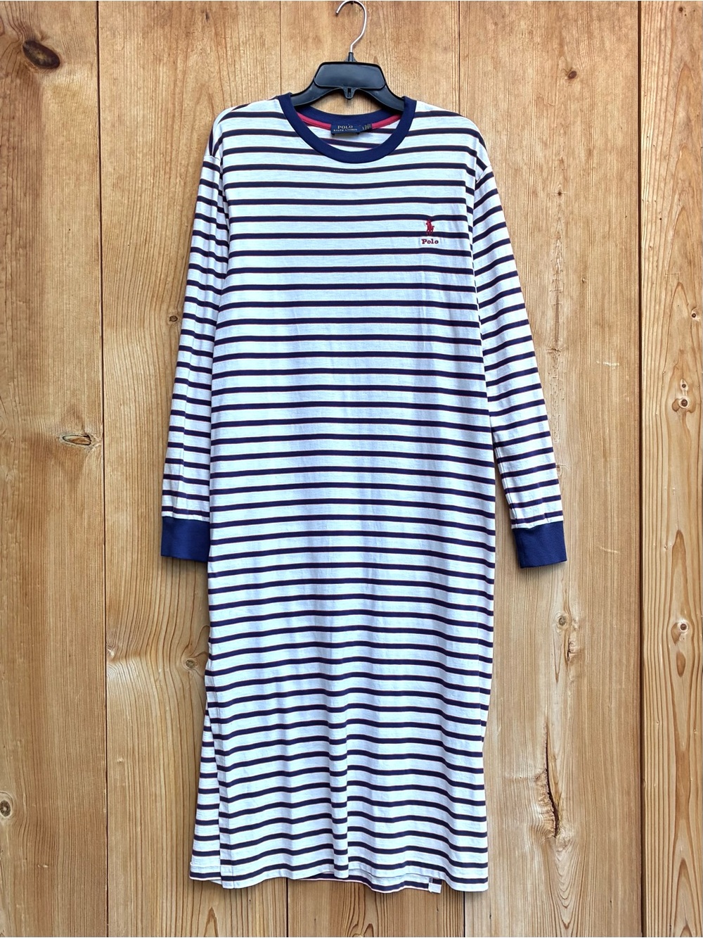 Polo Ralph Lauren Striped Tee Shirt Dress Sz Large